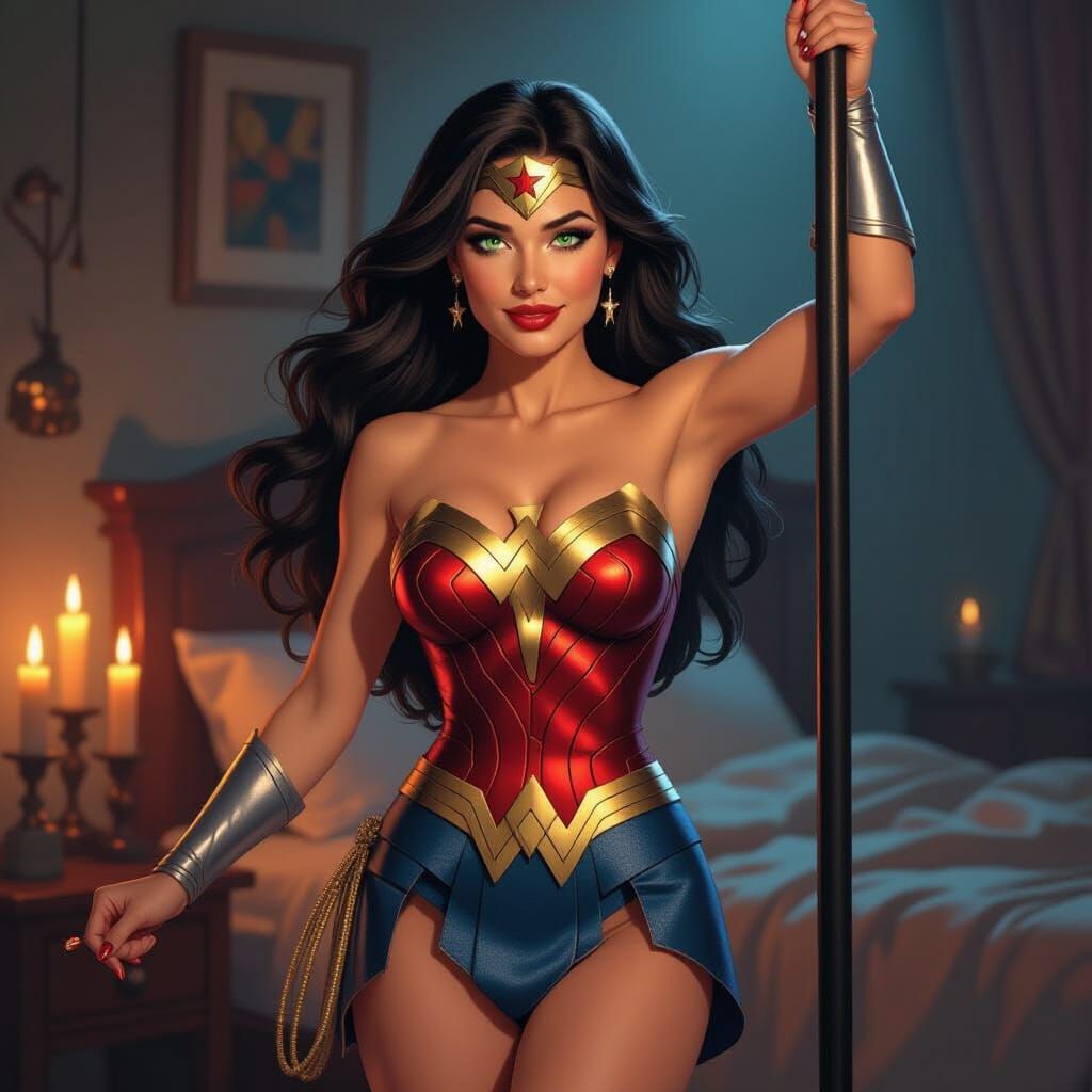 Wonder Woman Dances: Art Nouveau Style