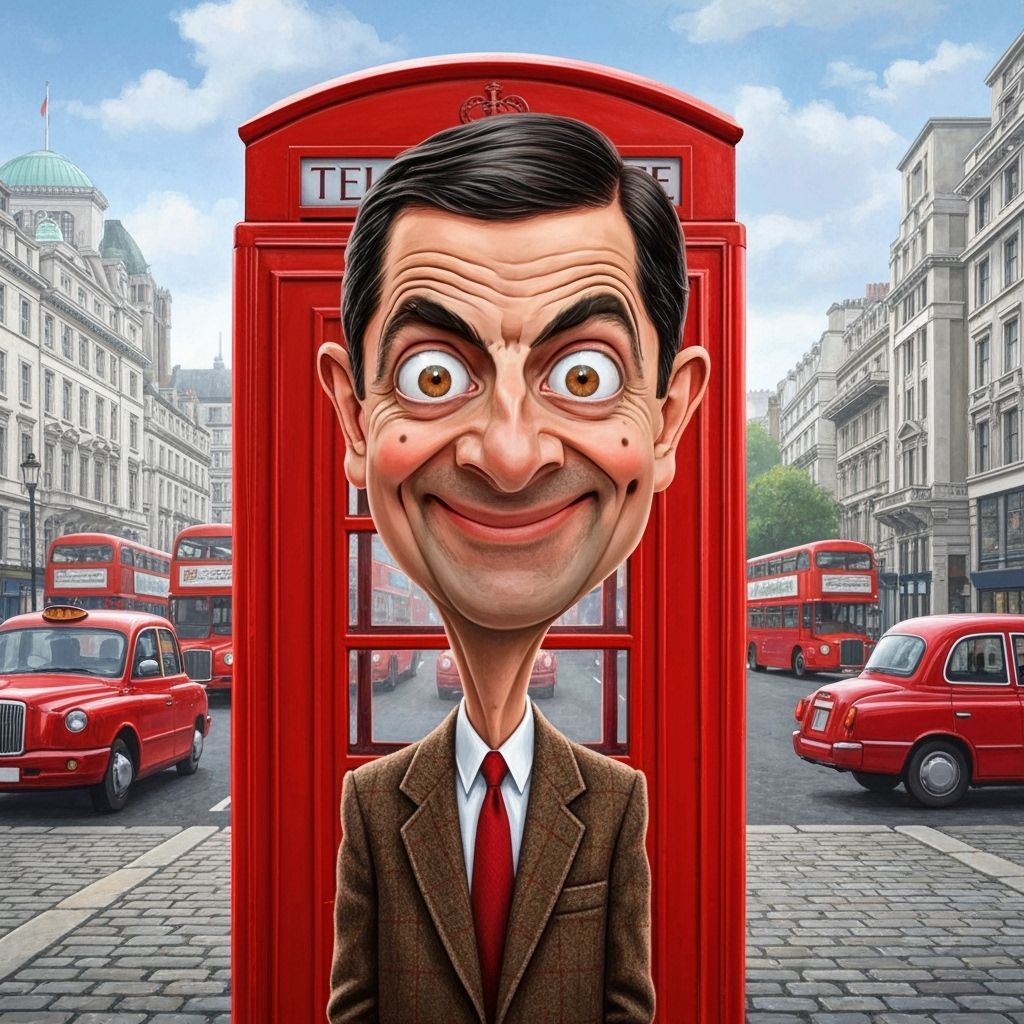 Mr. Bean Caricature with Big Smile