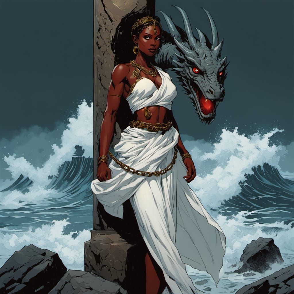 Young Goddess Bound to the Sea