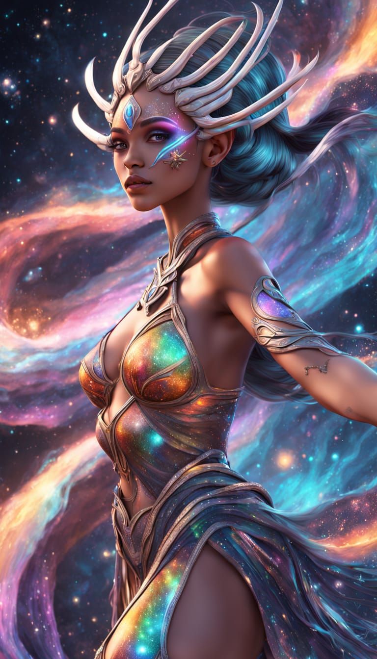 Cosmic Goddess Ahsoka Tano Shines in Ethereal Celestial Atti...