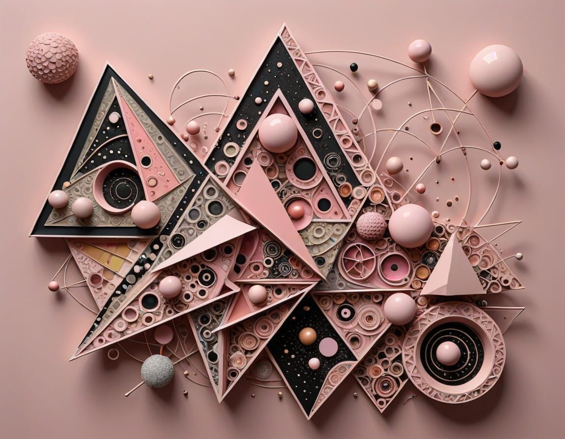 Abstract 3D Zentangle in Earth Tones