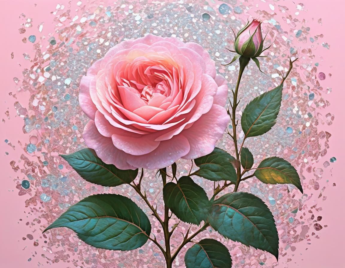 Ethereal Abstract Floral Art in Pink