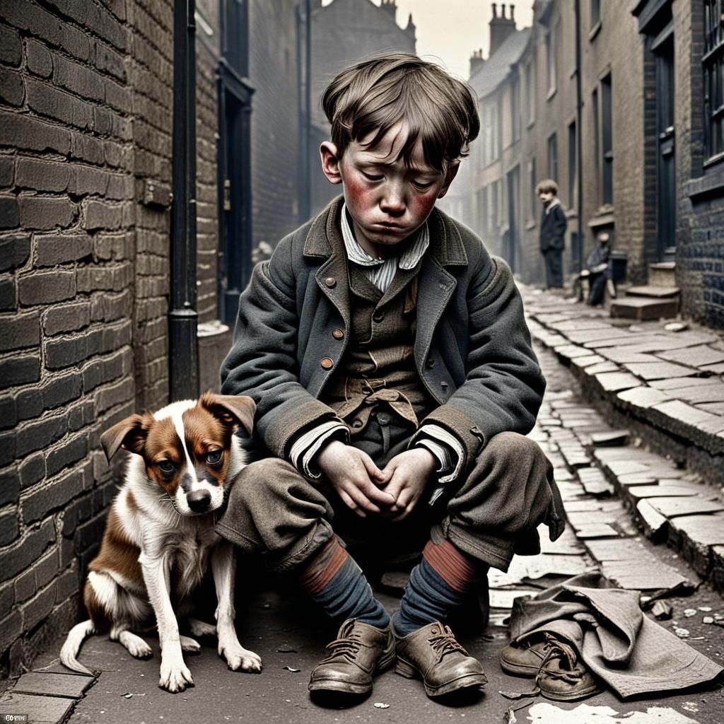 A Boy and His Dog in 19th Century London