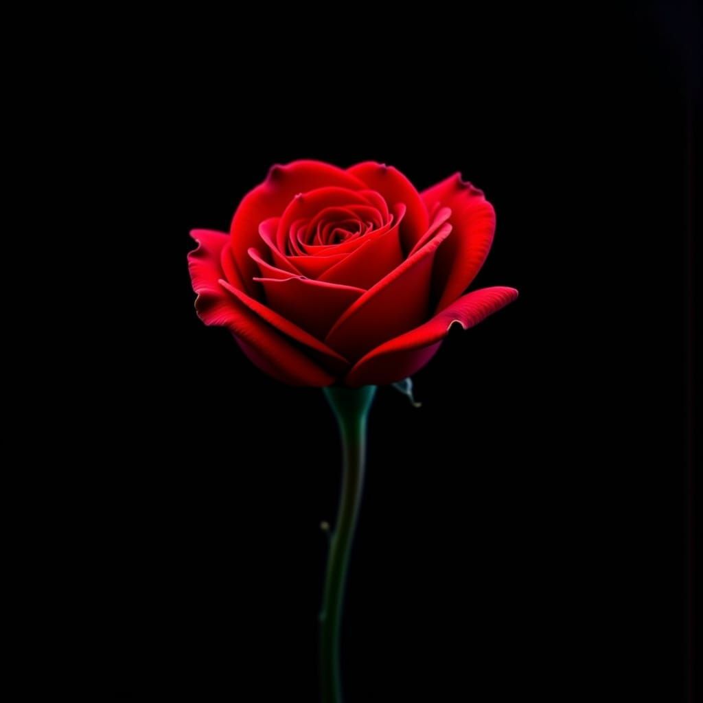 Red Rose in Dramatic Fine Art Photography