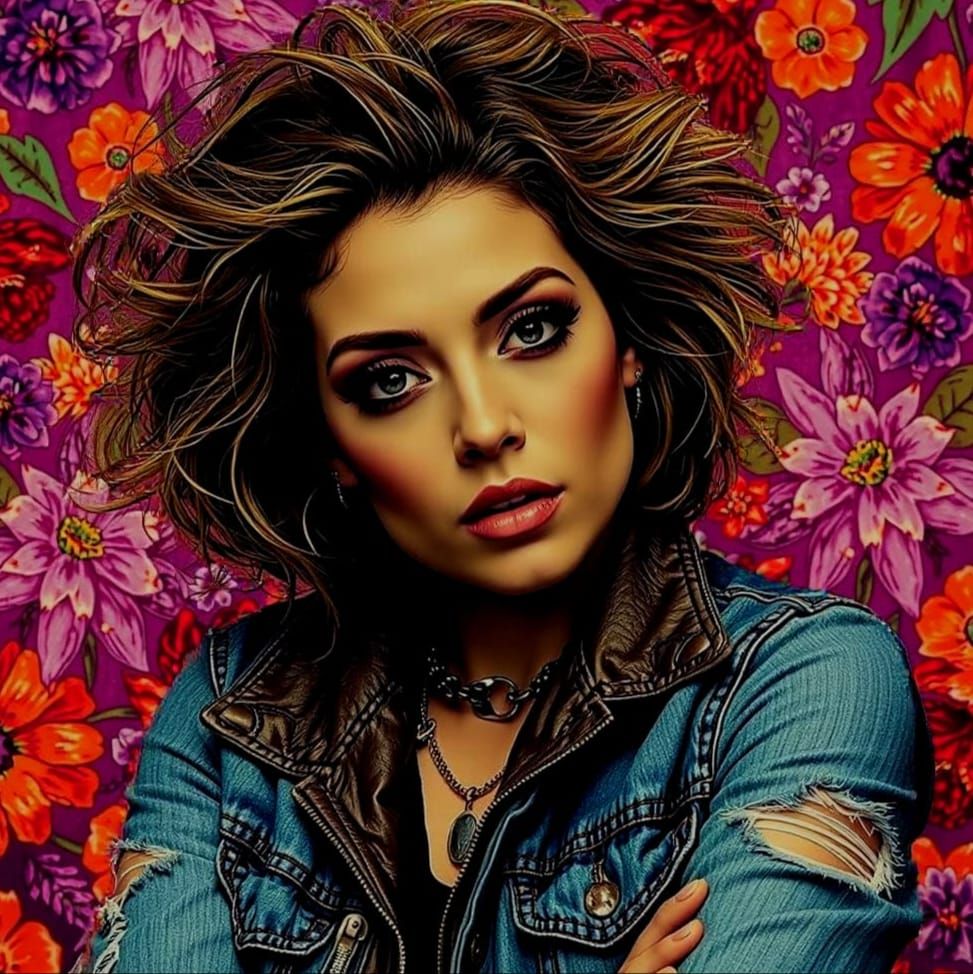 Psychedelic Garden Dream with Cosmic Mystery