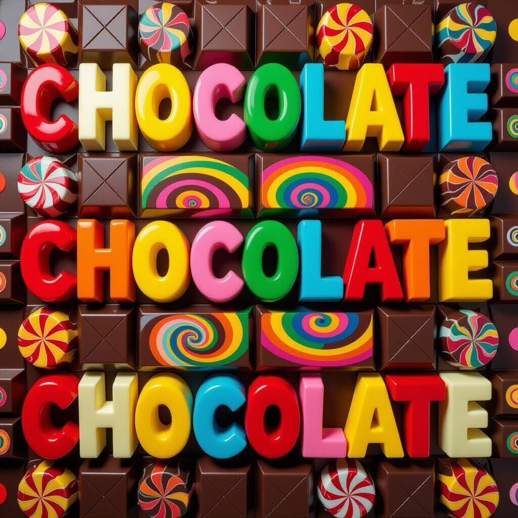 Chocolate Portrait in Graffiti and Pop Art Style