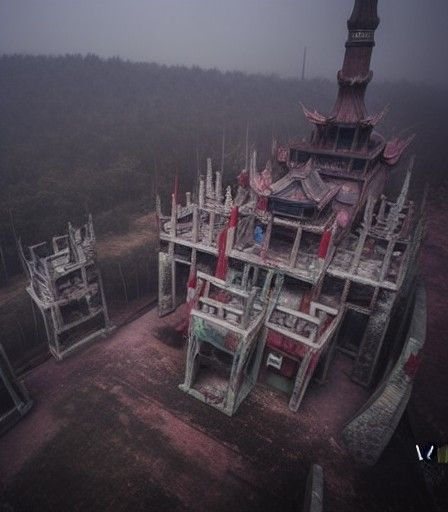Eerie Aerial View of Abandoned Wonderland Park