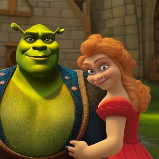 Shrek the Ogre: An AI-Generated Portrait