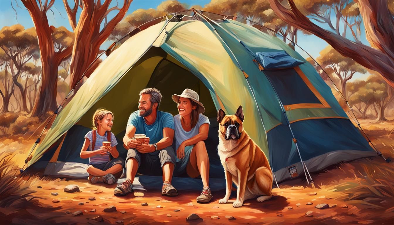 Family Camping in the Australian Outback: Hyperrealistic Art
