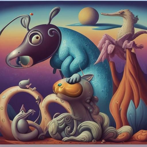 Surreal Animals in Peculiar Art Style