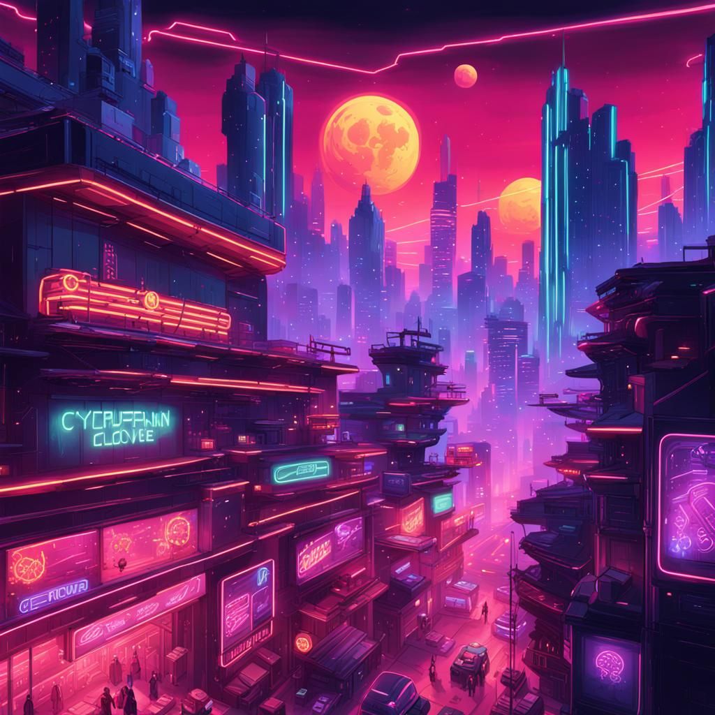 Cloves' Cyberpunk Benefits: Neon-Lit Futuristic Illustration