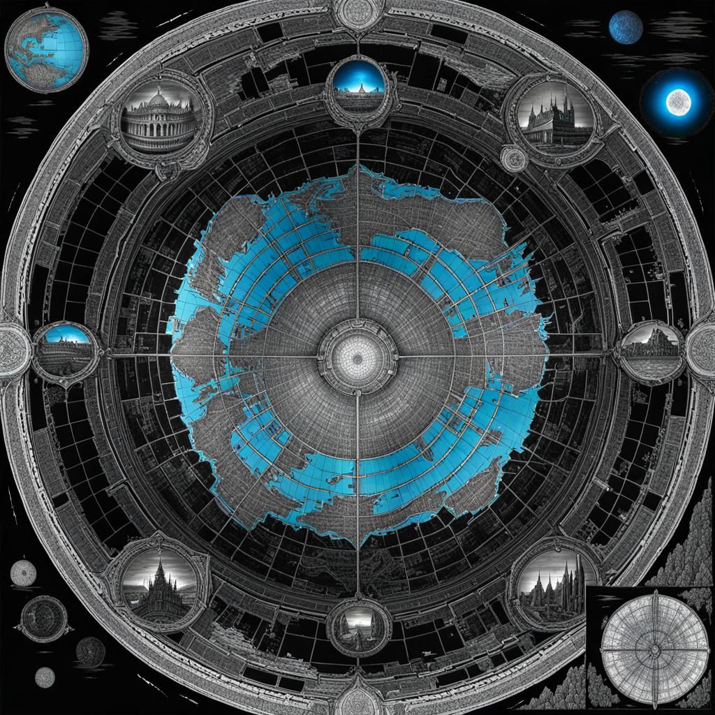 Detailed Black Light Map of Hyperborea in 8K