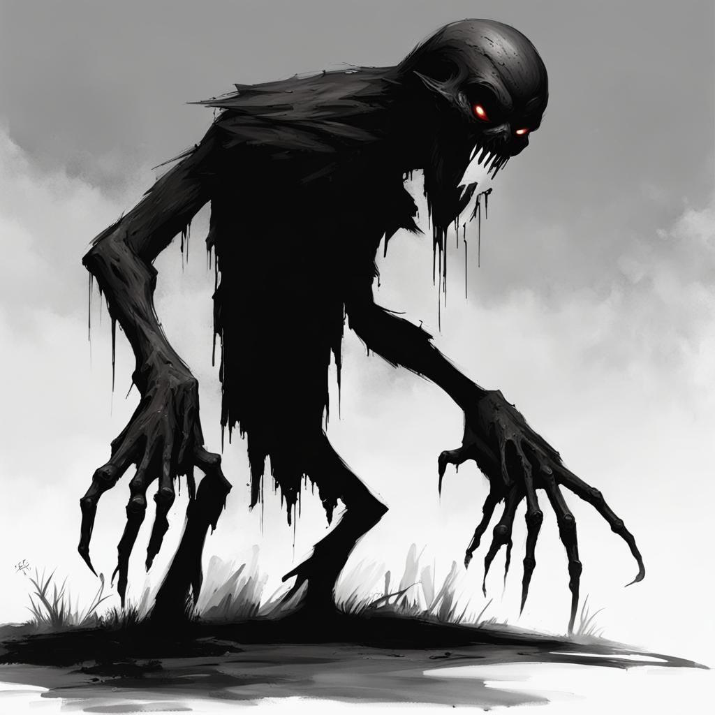 Sinister Shadow Creature by Greg Rutkowski