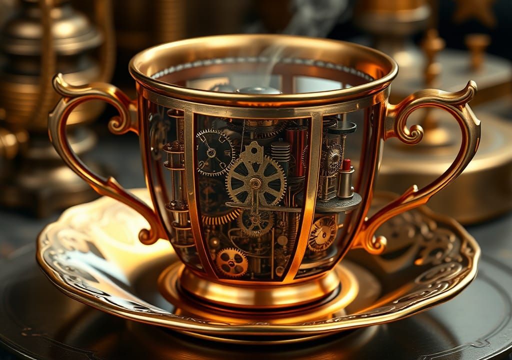 Steampunk inspired Teacup