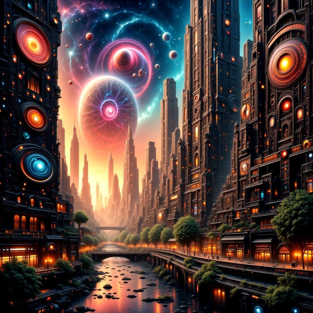 River of Neon Orbits