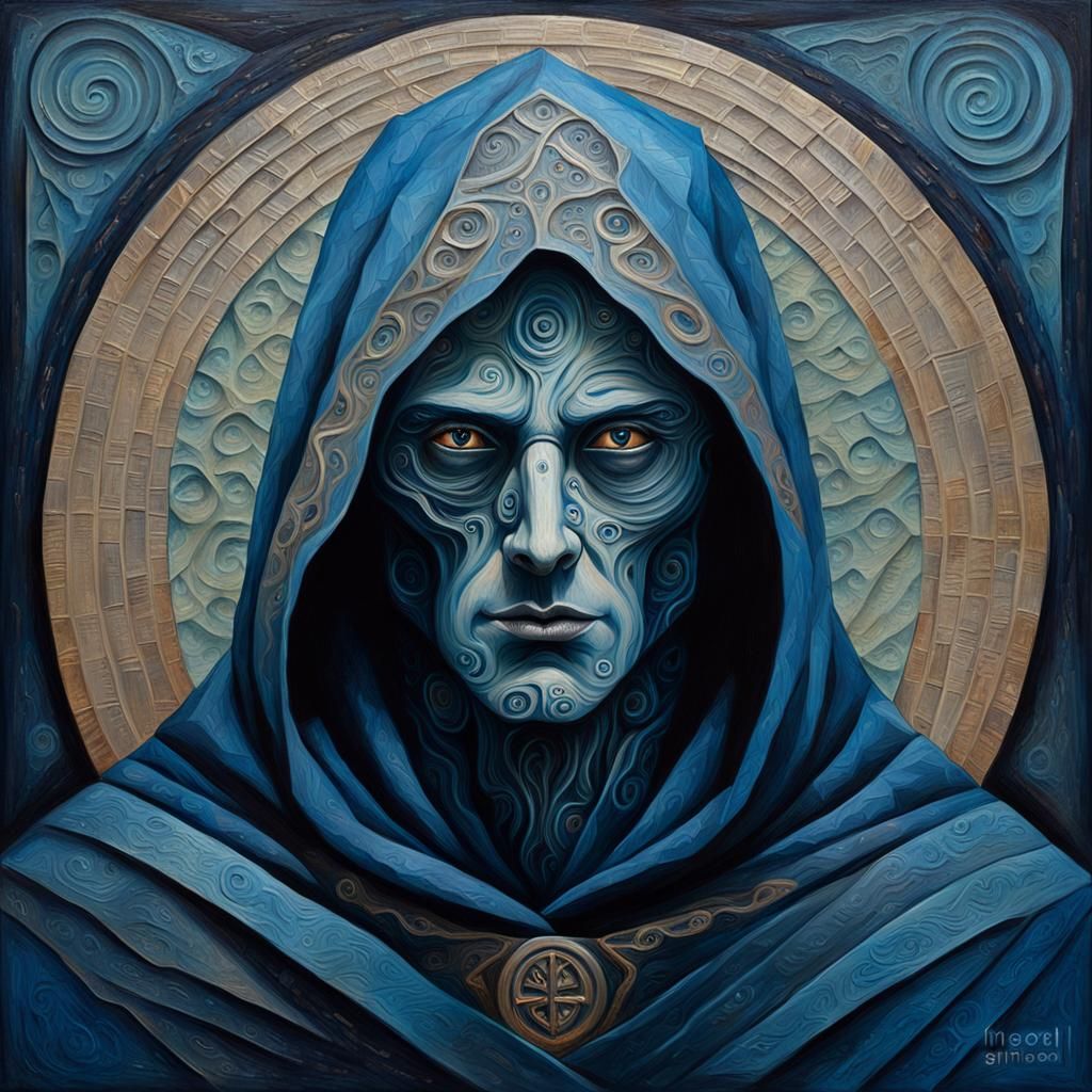 Mysterious Figure Portrait in Ethereal Fantasy Art Style