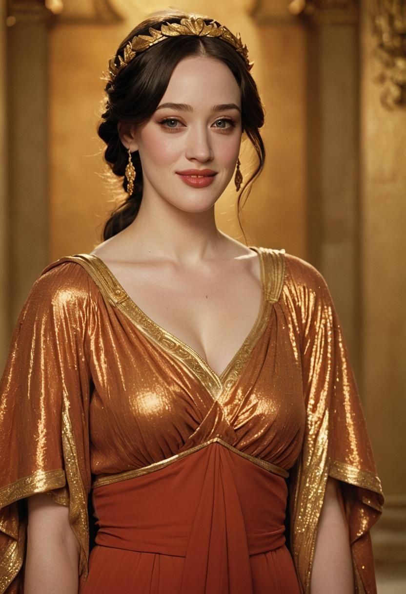 Athena Portrait with Warm Smile in Soft Lighting