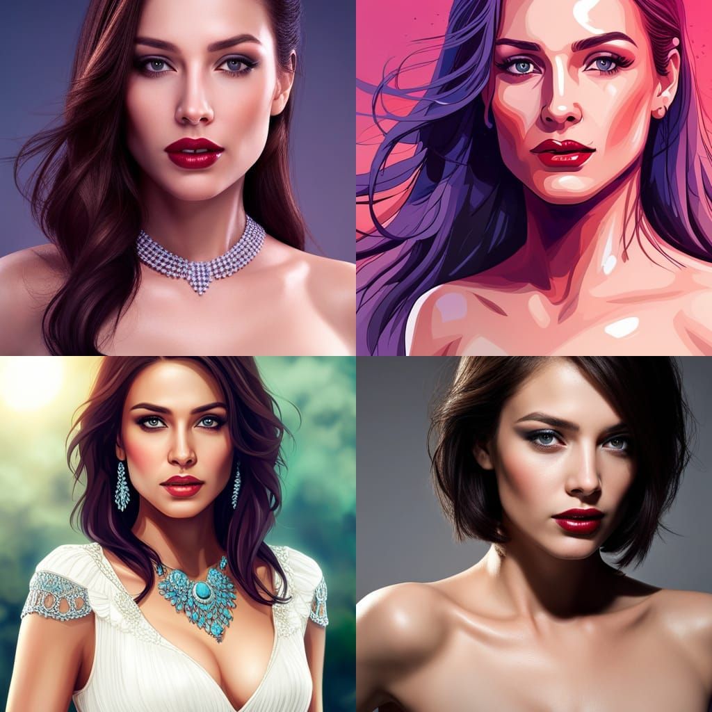Goddess Portrait in Detailed Digital Art Style