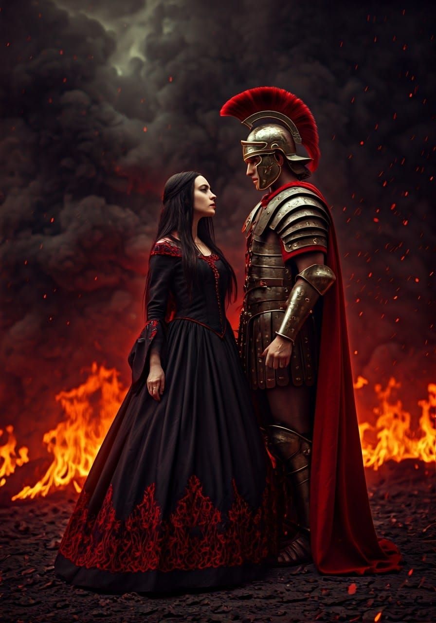 Hell Princess Confronts Roman Warrior