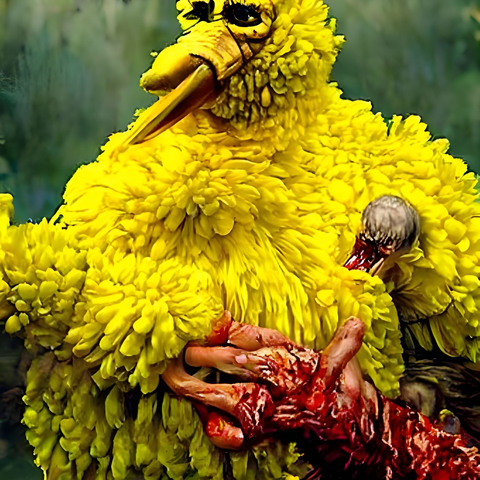Big Bird's Violent Transformation: A Dystopian Horror