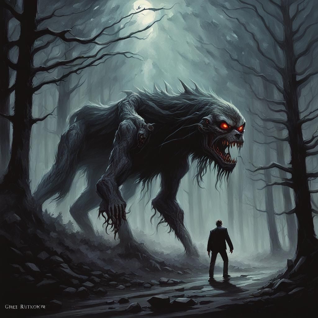 Sinister Skinwalker in Fantasy Art Style