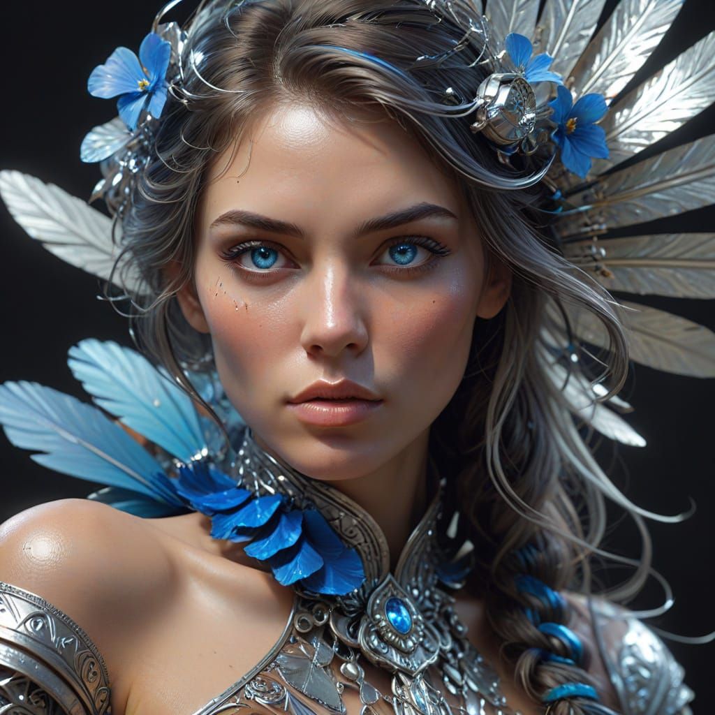 Ethereal Portrait in Triadic Colors