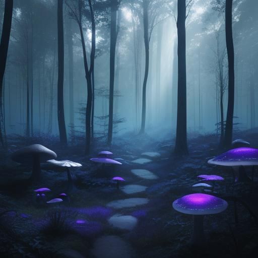 Mystical Forest Transformation in Art Nouveau Style