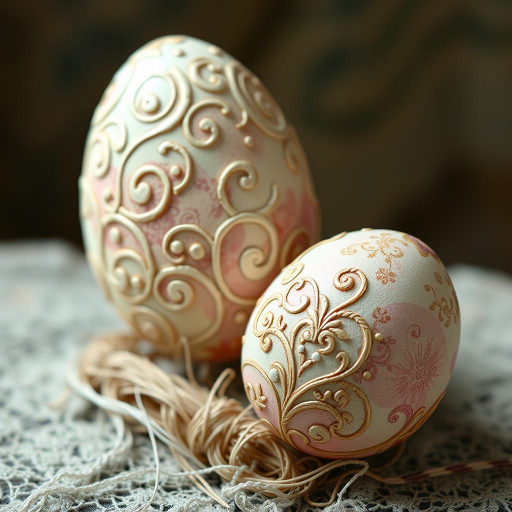 Whimsical Easter Eggs in Dreamy, Surreal Style