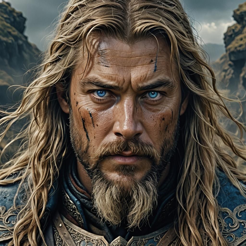Eomer-inspired Portrait in Digital Matte Painting Style