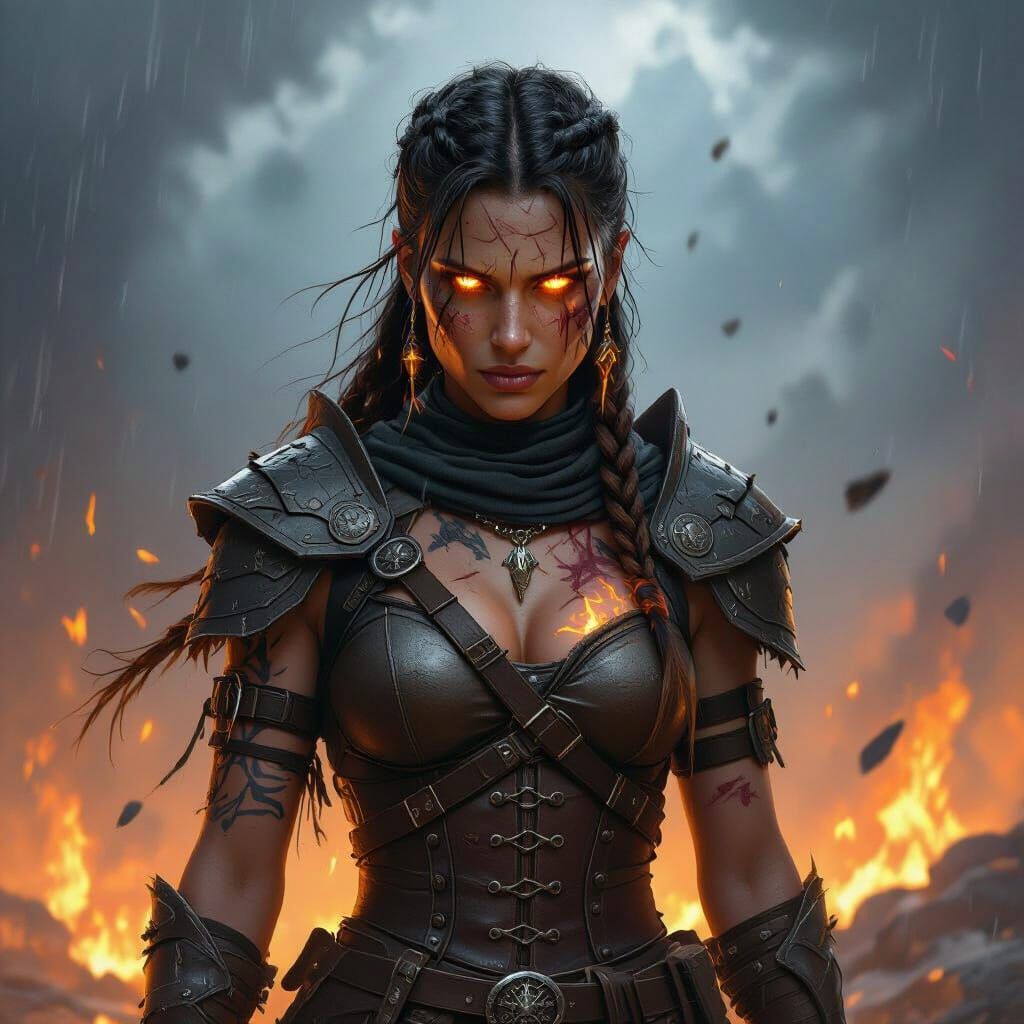 Scarred Paladin in Storm, Elemental Eyes