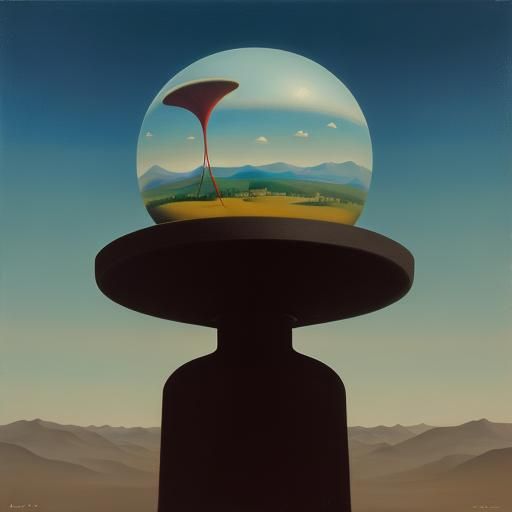 Surreal Matte Oil Painting in Surrealist Style