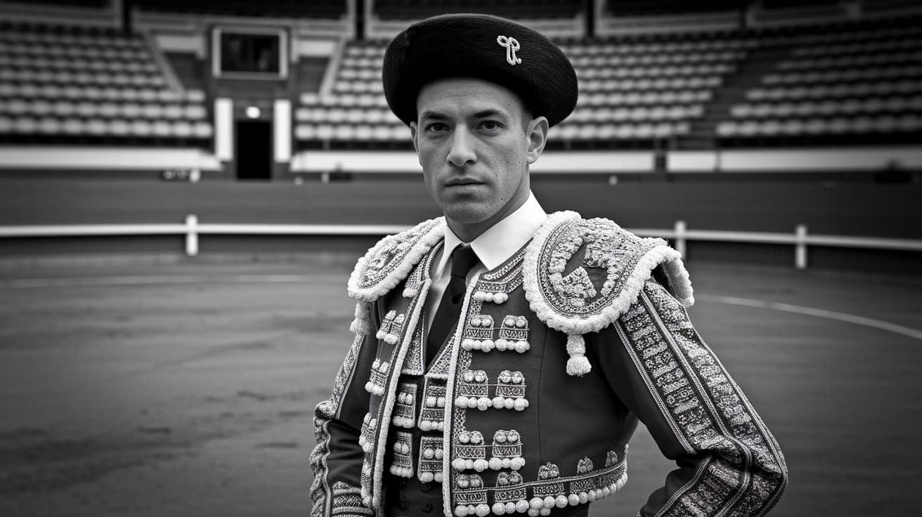 Matador in a Haunting Arena Scene, Inspired by Tamayo and Gi...