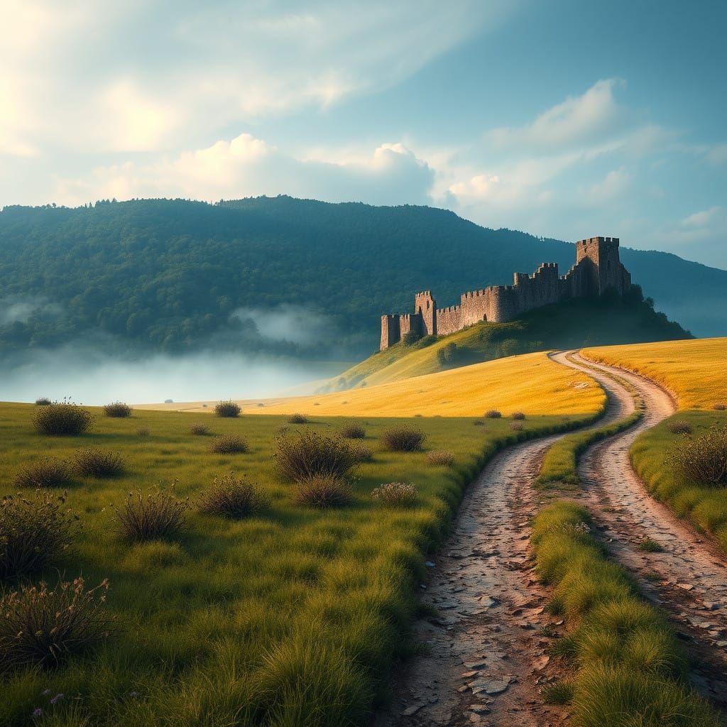 Ancient Fortress Rises from the Mists