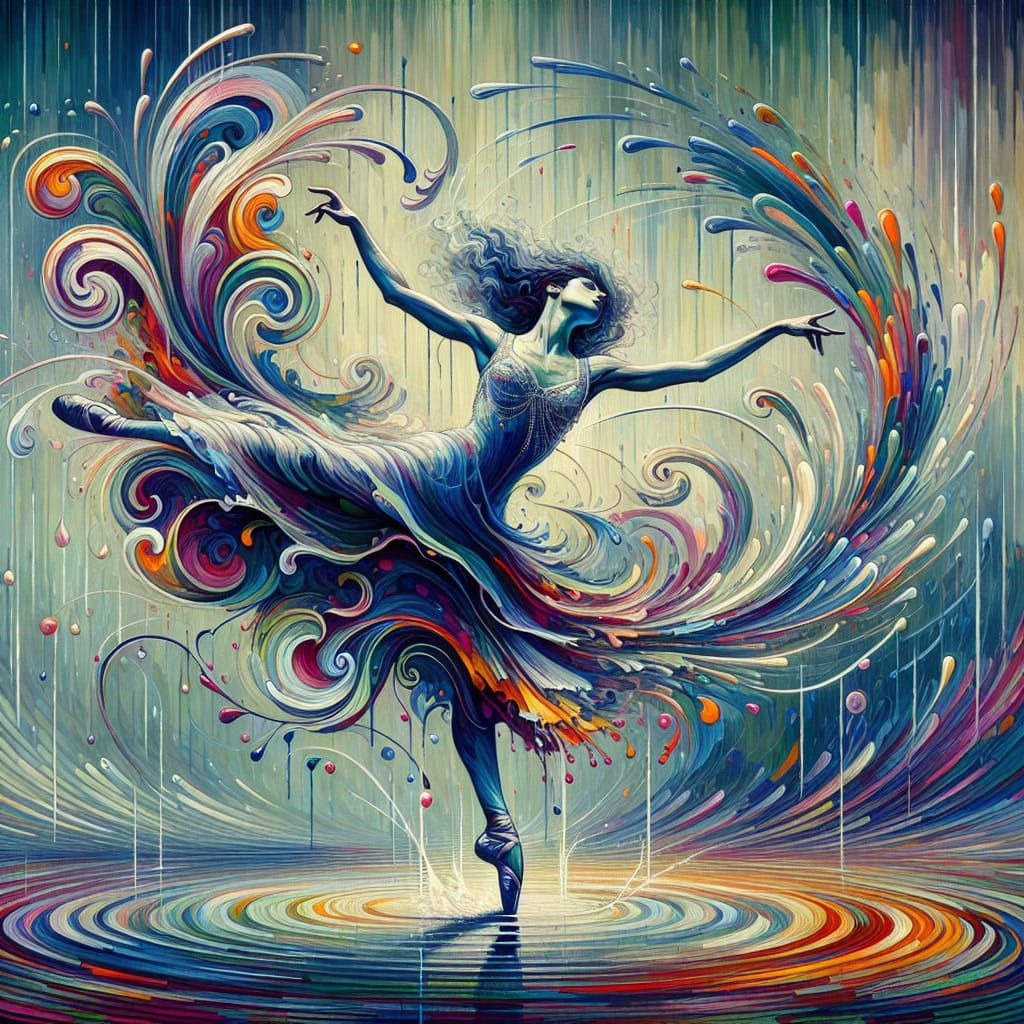 Poised South Asian Dancer in Classicism Style