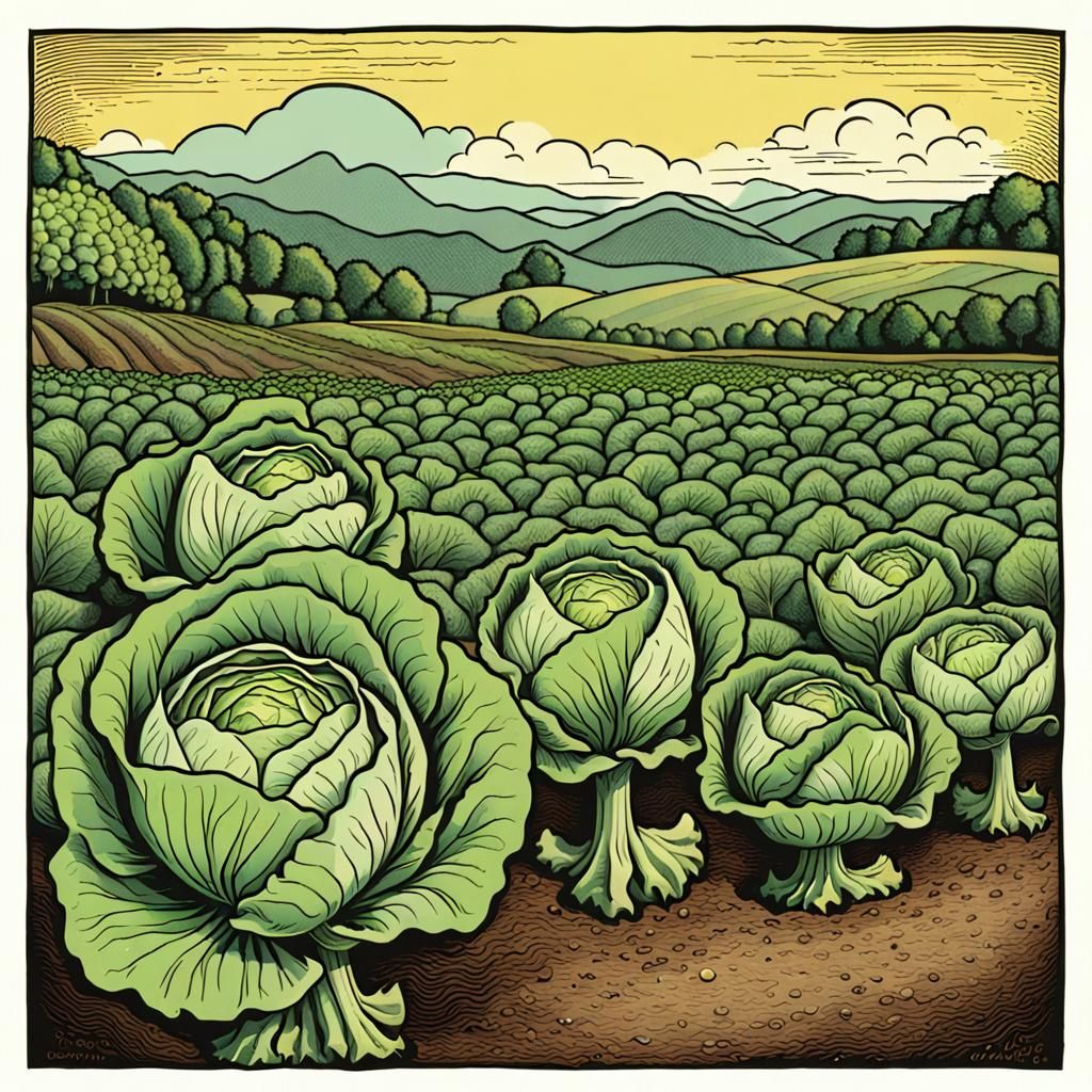 Dullbarkle Extrapolates Cabbage: An AI Interpretation