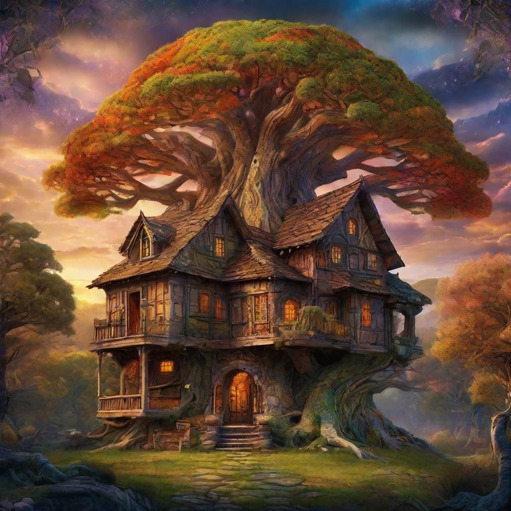 Tree of Life Looms Over Medieval House