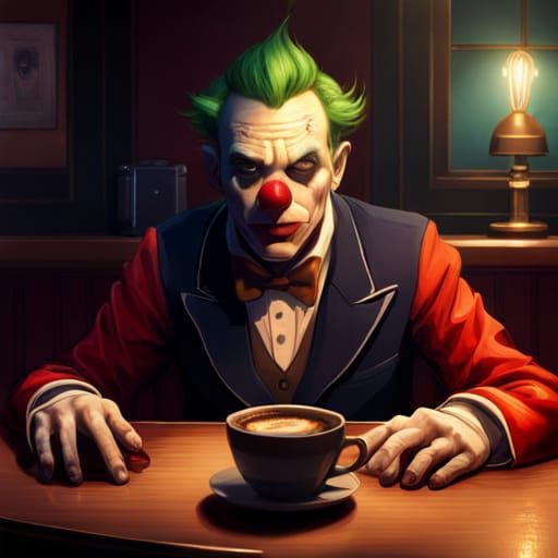 Sad Clown at Diner in Unreal Engine 5