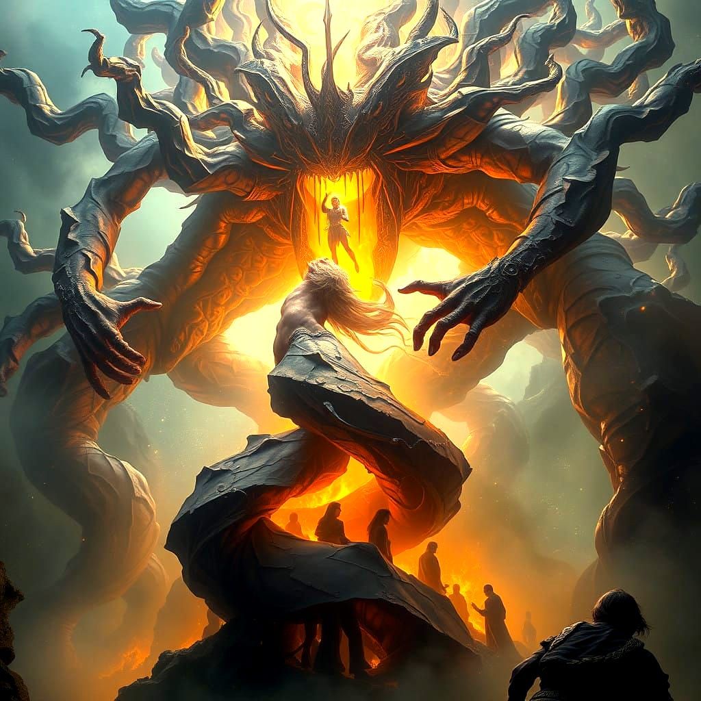 Epic Dark Fantasy Masterpiece in Hyperdetailed Style