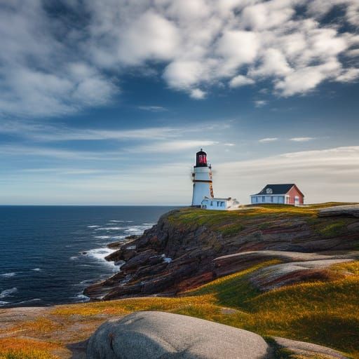 Cape Spear Lighthouse with Steampunk Engine