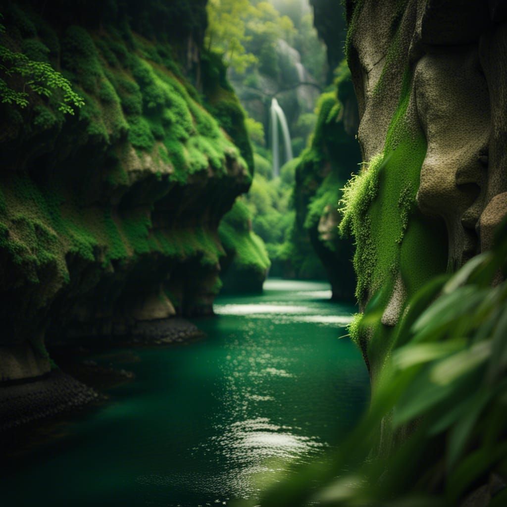 Lush Green Canyon: Professional Nature Photography
