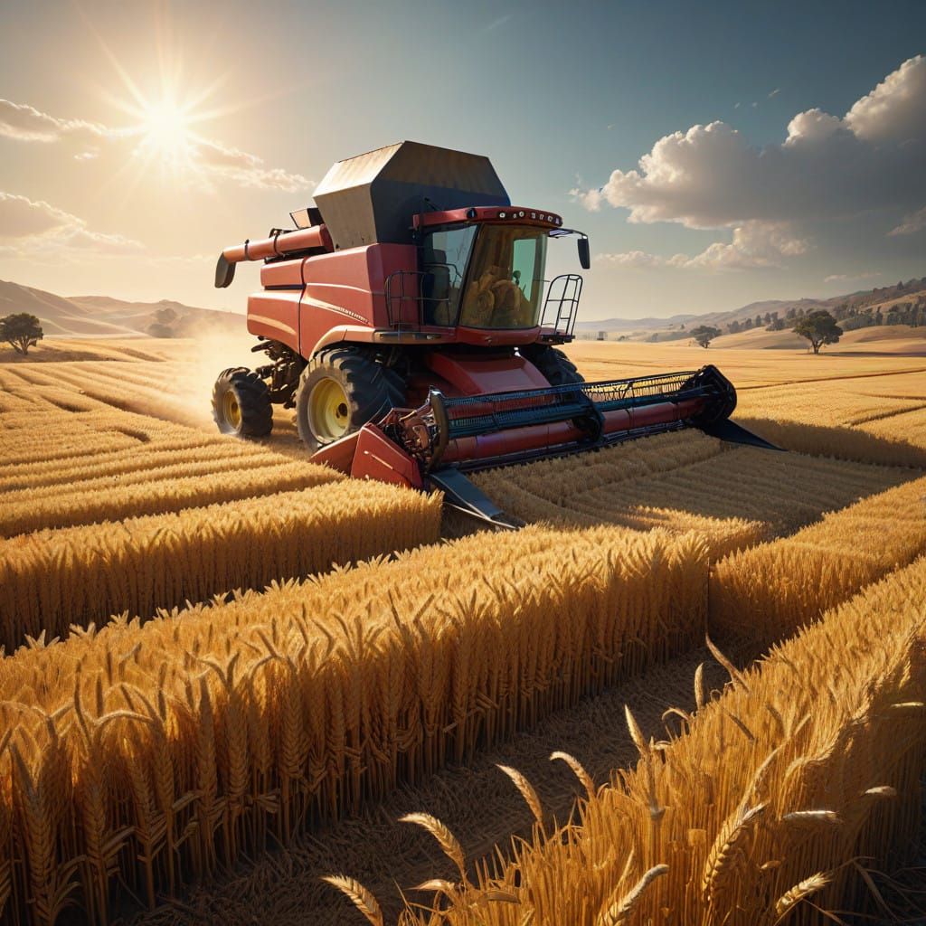 Golden Wheat Field at Harvest Time in Cinematic HDR Detail