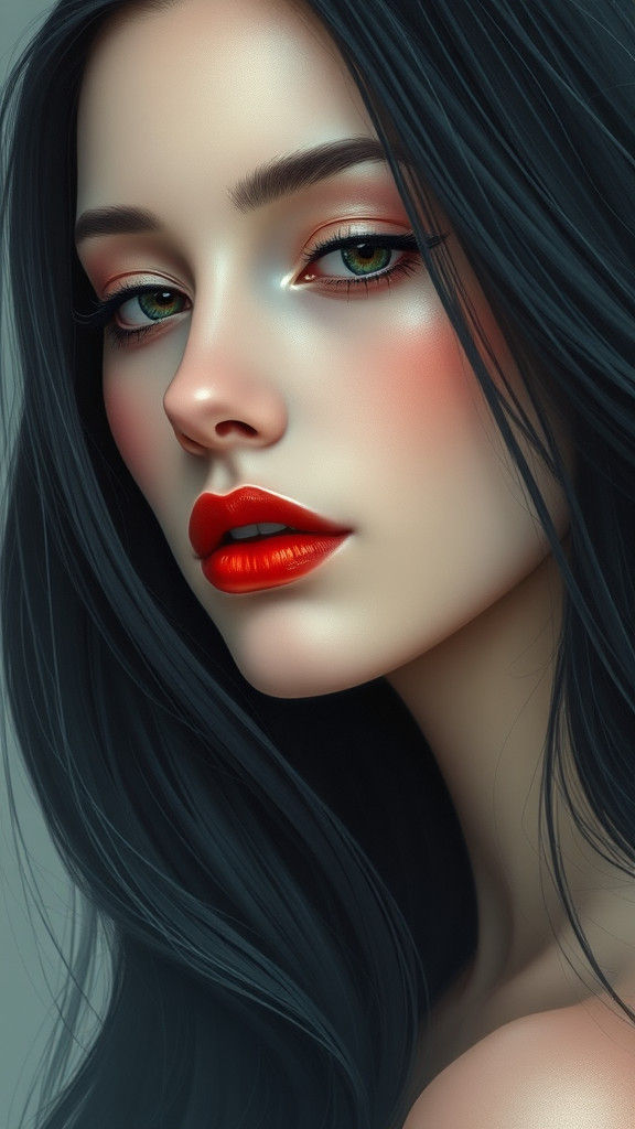 Ethereal Woman's Portrait in Soft Luminescence