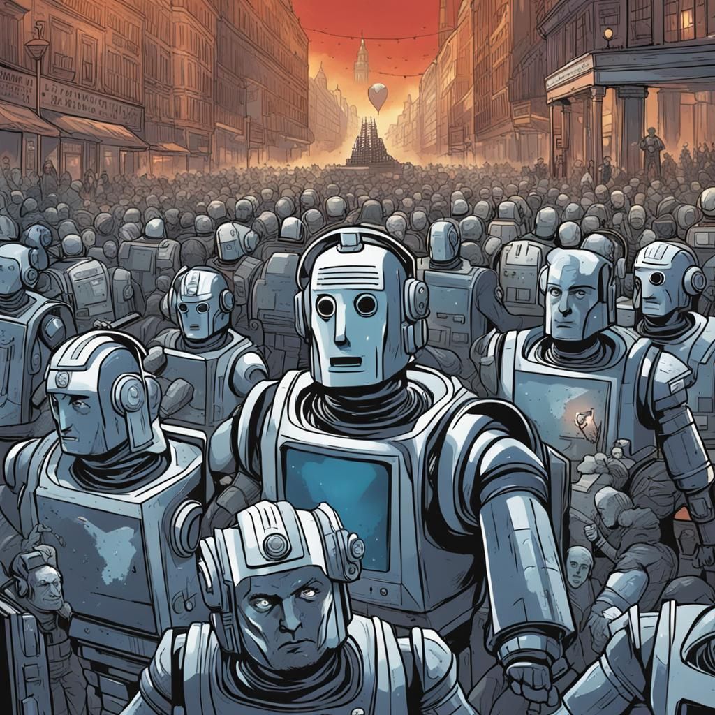 Cybermen Army Shows Love for Macron: Comic Book Art