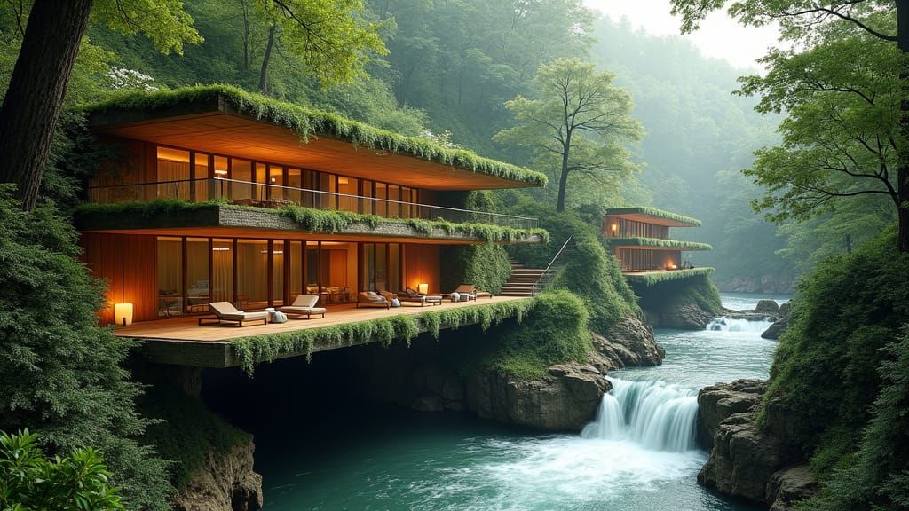 Fallingwater Hotel: Organic Architecture Veiled in Vegetatio...