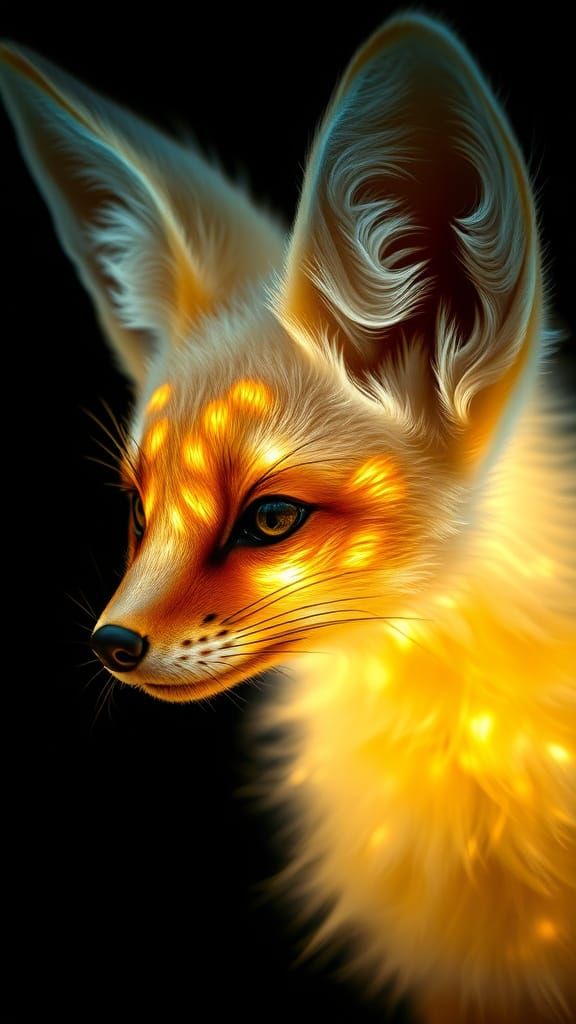 glowing fennec fox