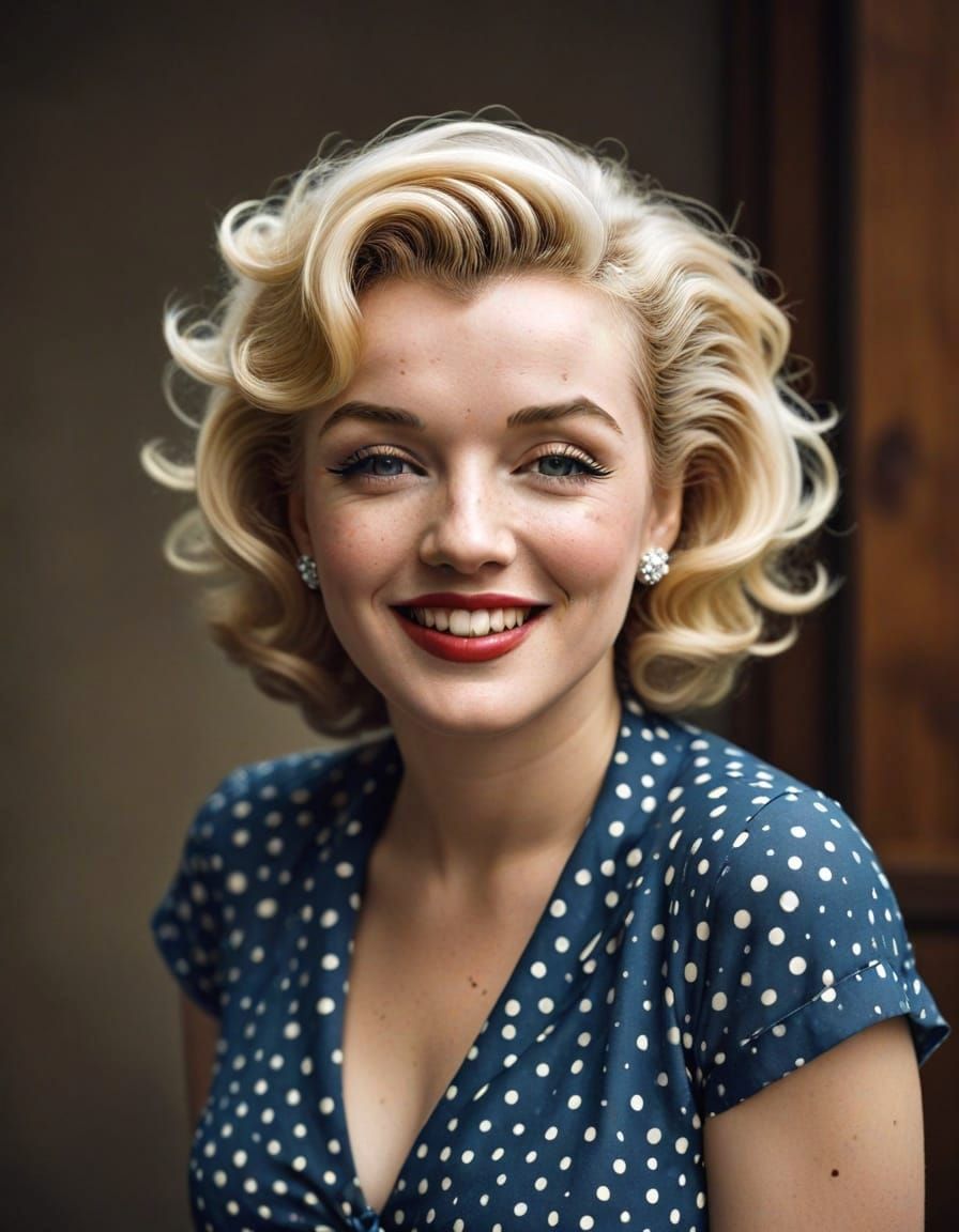 Polka Dot Dress: Classic Hollywood Smile