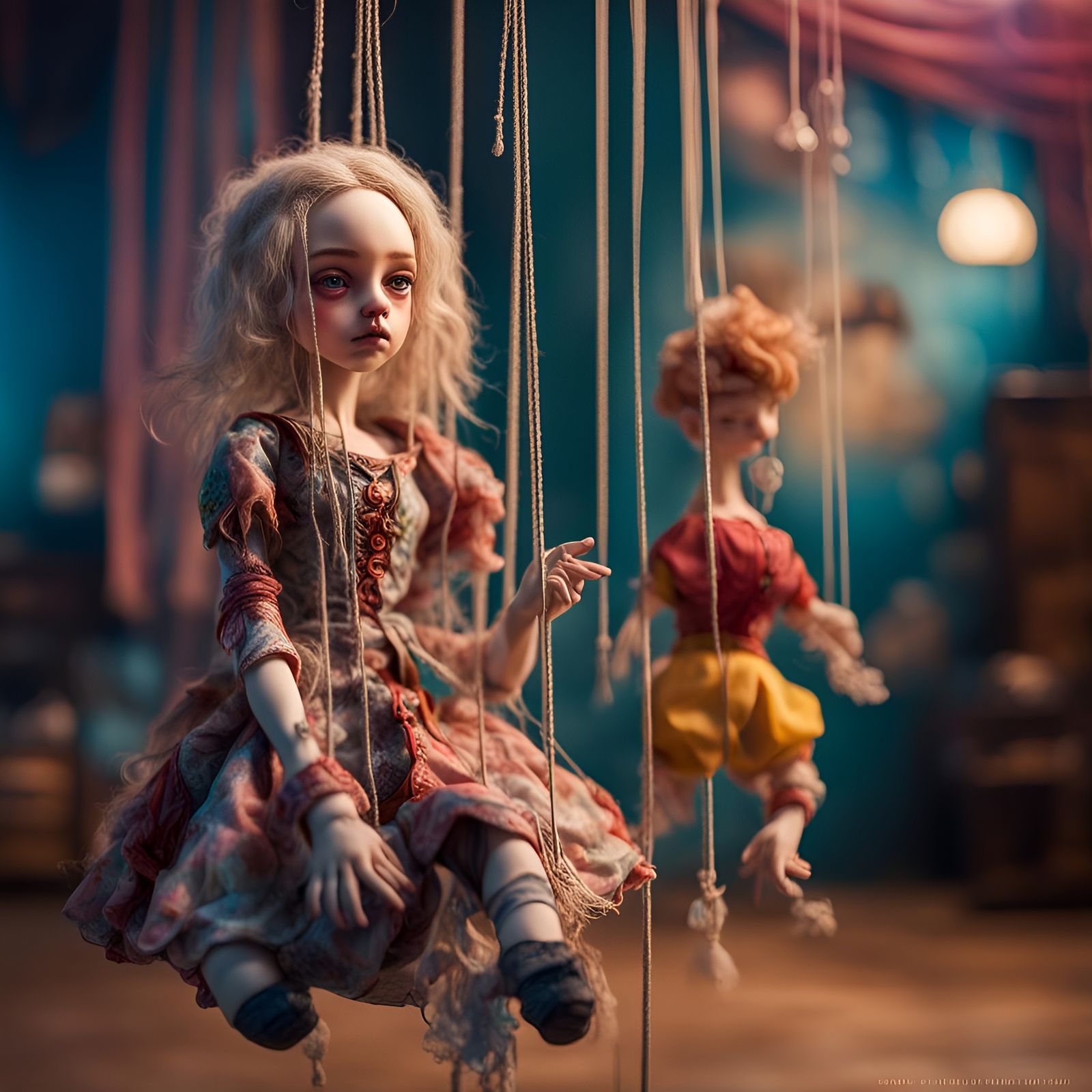 Hyperrealistic BJD Doll on Puppet Strings