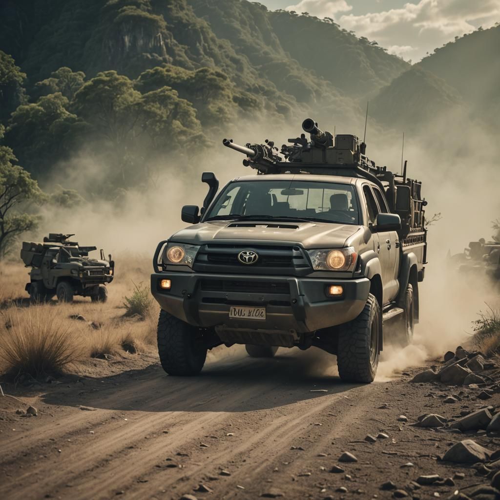 Toyota Hi-Lux Technical Truck in Cinematic Style