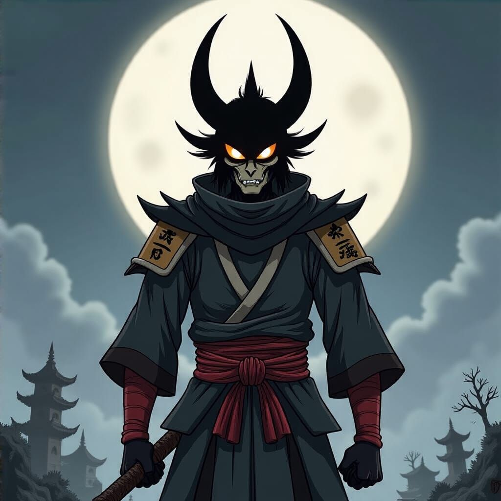 Grimdark Scene in Toei Animation Style