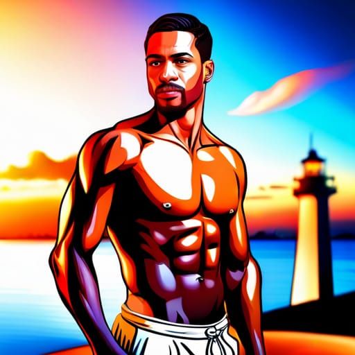 HANDSOME MUSCULAR MAN